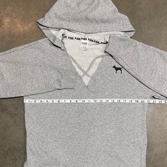 Victoria Secret PINK Logo Hoodie Knit Sweater Y2K - Picture 6 of 9